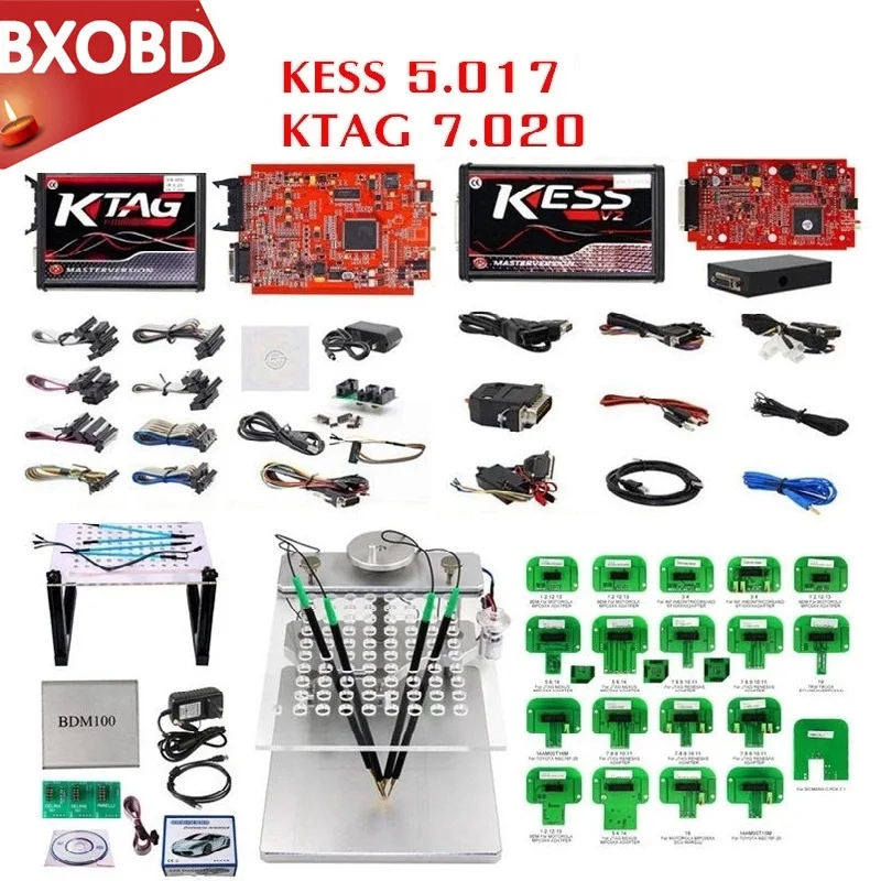 KESS KTAG BDM Рамка BDM 100 красная EU KESS V5.017 SW2.47 KTAG V7.020 SW2.25 FGTECH V54 0475/0386 BDM Рамка BDM100