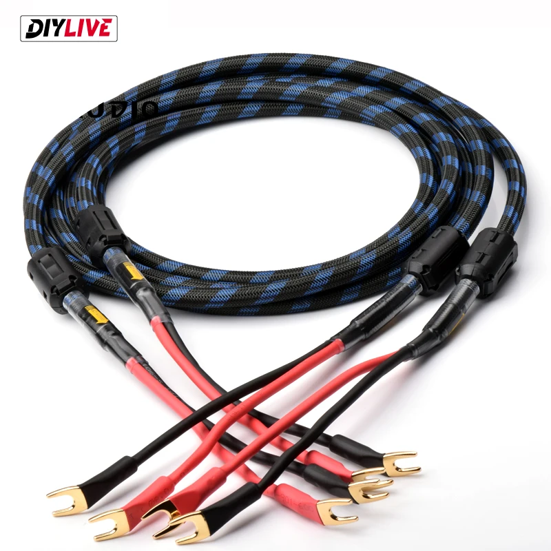 Leva com Banana Par de Cabos de Alto-falante Diylive Alta Qualidade Ofc Alto-falante Plug y 3.5 5 5m um 6n - Image 5
