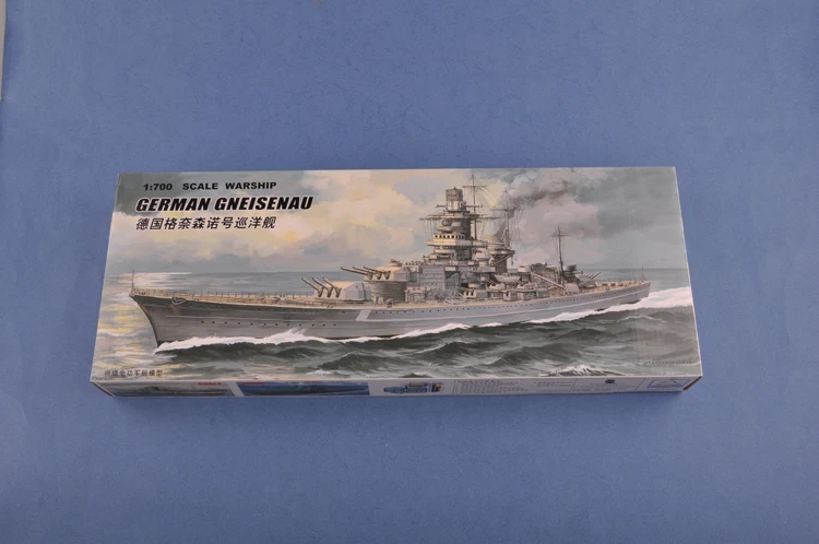 1: 700 Масштаб Второй мировой войны немецкий GNEISENAU Cruiser пластиковая Сборная модель строительный комплект Электрический корабль модель игрушки для детей