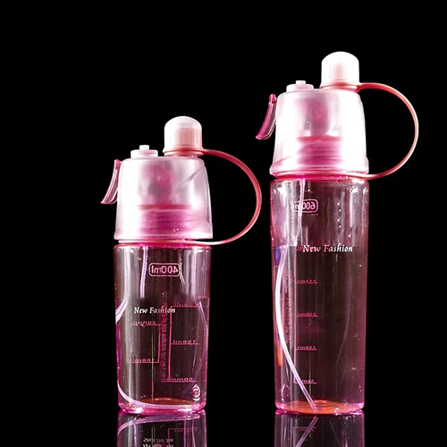 400/600 мл 4 цвета твердый пластиковый спрей прохладная Летняя Спортивная бутылка для воды портативный пластиковый велосипед шейкер для велосипеда мои бутылки для воды - Цвет: Red
