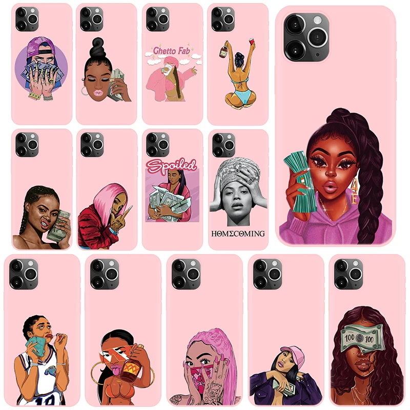 Чехлы для Huawei P Smart 2020 Y8S Y8P Y7 Y7P Y6 Mate 10 20 Y9 Prime 2018 Y8 P40 30 Pro Lite E Plus 2019 Money Black Girl|Бамперы| |