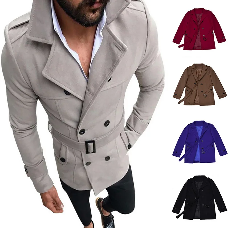 Осенняя мужская приталенная куртка Chaqueta Hombre, однотонная уличная мужская верхняя одежда, пальто с длинным рукавом, куртка Veste Homme