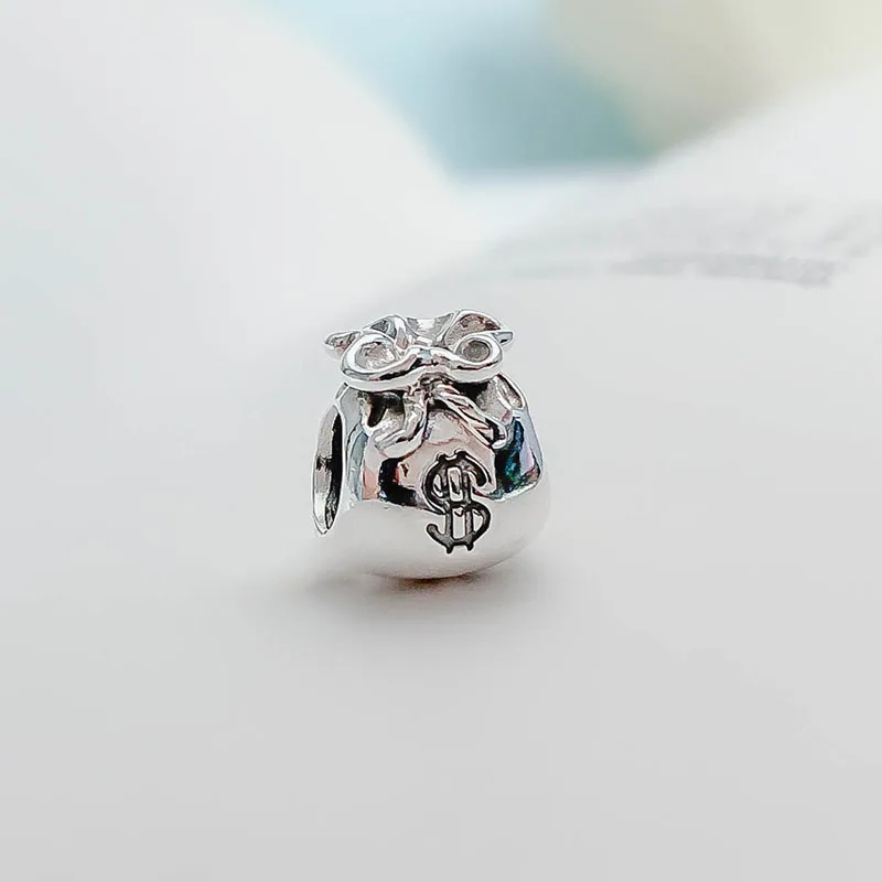 

Authentic 925 Sterling Silver Beads New Fashion Money Bag Beads Fit Original Pandora Bracelet For Women Diy Jewelry