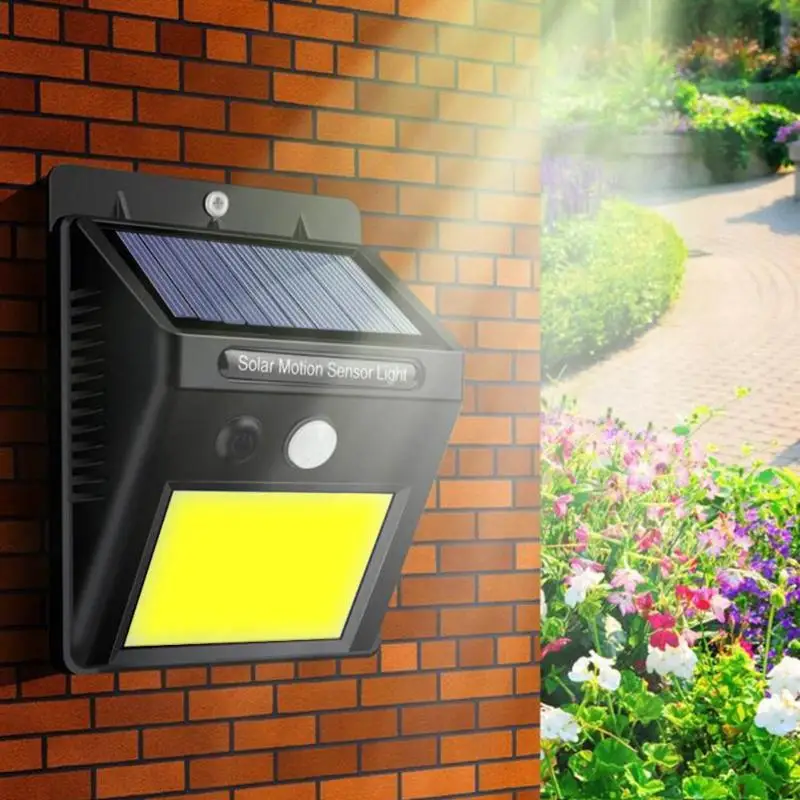 

48 COB LED Solar Light PIR Motion Sensor Wall lamp 3 Modes Garden Light Yard Lamp Outdoor Waterproof Home Garden Security Lights
