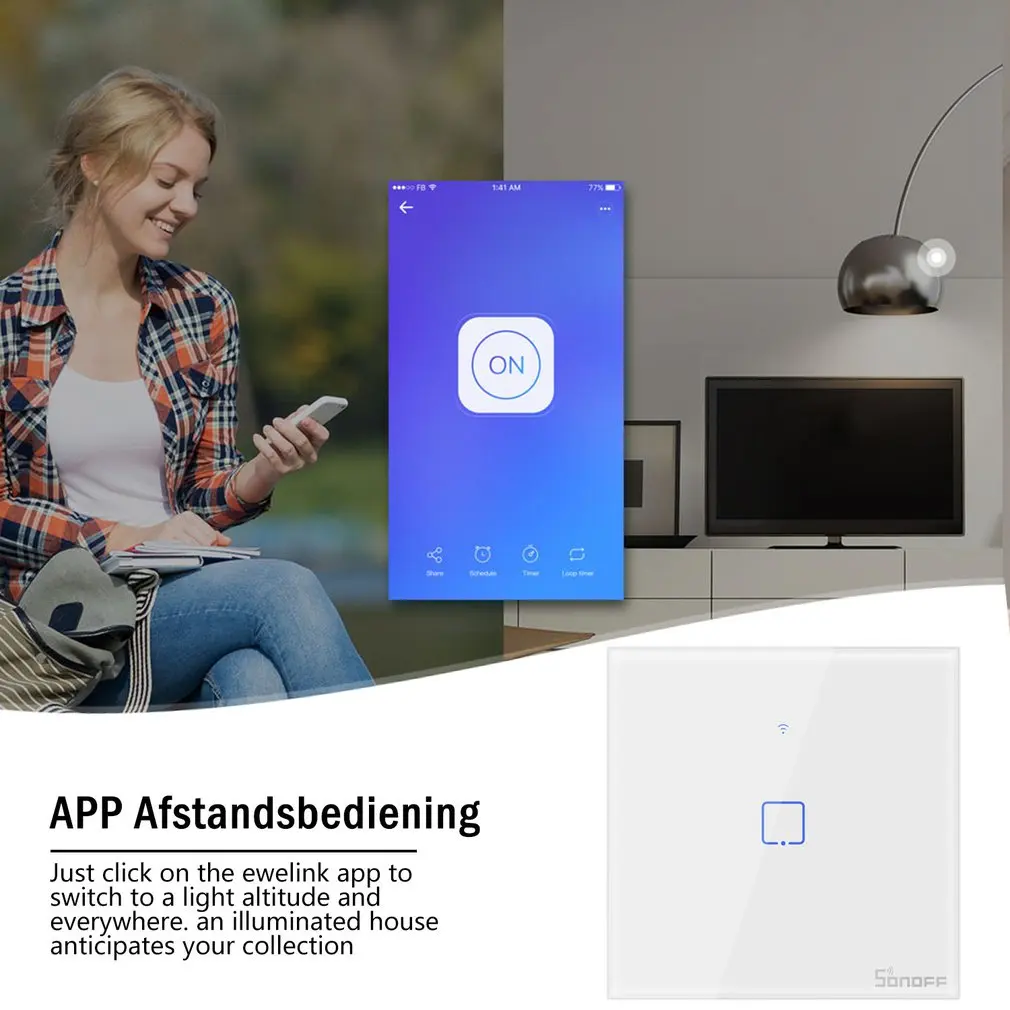 T0/T1/T2/T3 штепсельная вилка европейского стандарта TX Wifi сенсорный настенный выключатель света Беспроводной переключатель умный дом пульт дистанционного управления 1/2/3 голоса/APP пульт дистанционного управления Управление с Alexa Google