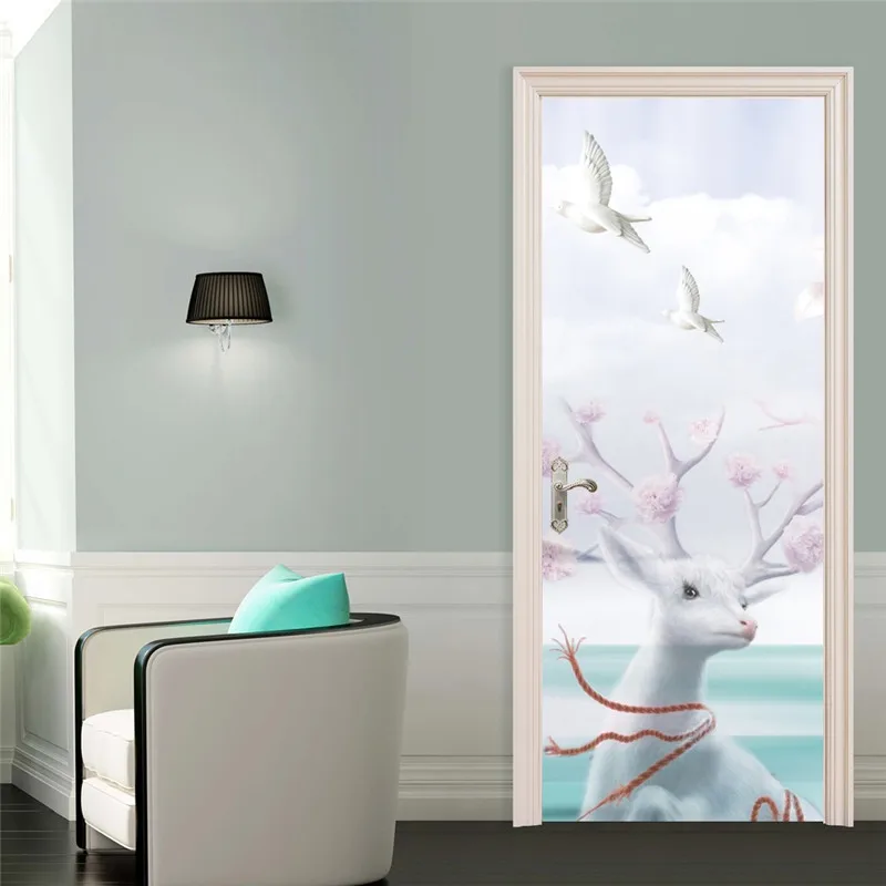 pg-MT0012 Наклейка на дверь природа пейзаж обои 3D двери плакат, Декор для дома гостиной спальни DIY клей водонепроницаемый плакат художественная наклейка - Цвет: pg-MT0012