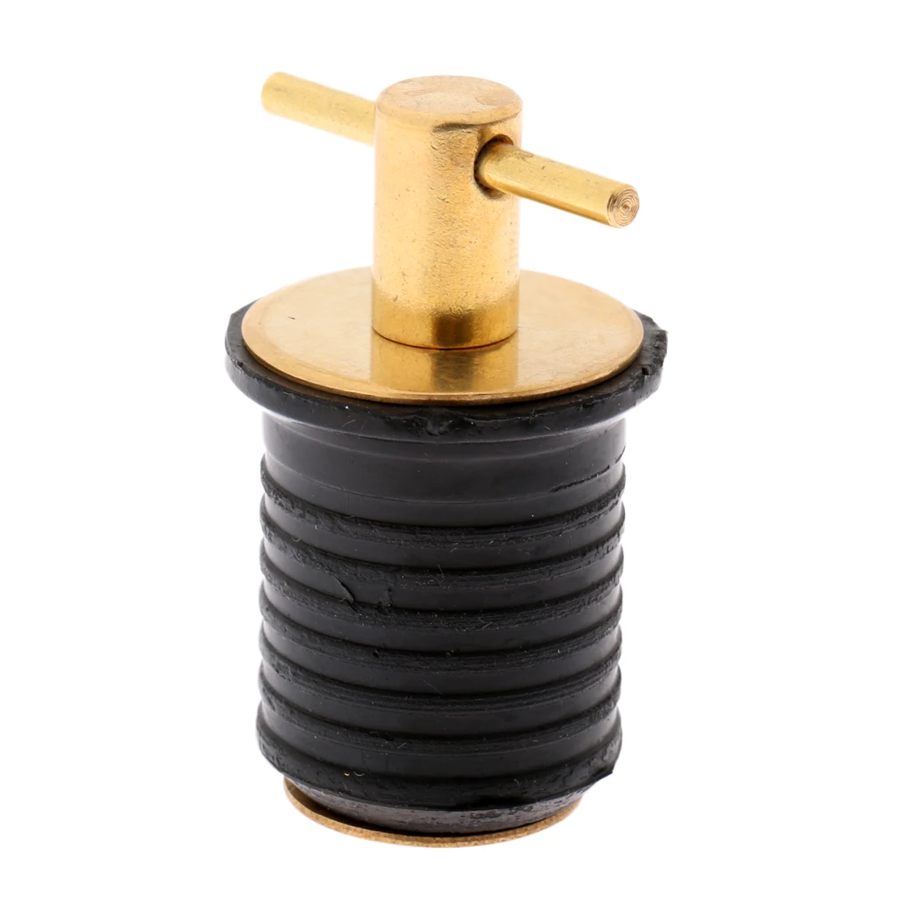 24mm Brass & Rubber Twist Boat Transom Drain Plug Hulls Livewell