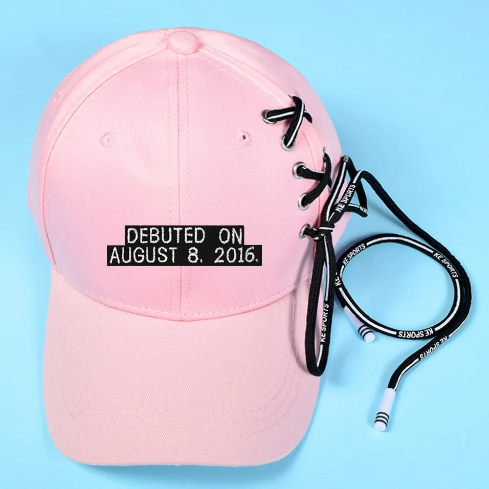 6 Черно-розовая бейсболка Kpop Fresh Lace cap для мужчин и женщин зимние шапки для мужчин хлопок унисекс письмо Повседневная Новинка черный белый - Цвет: 6