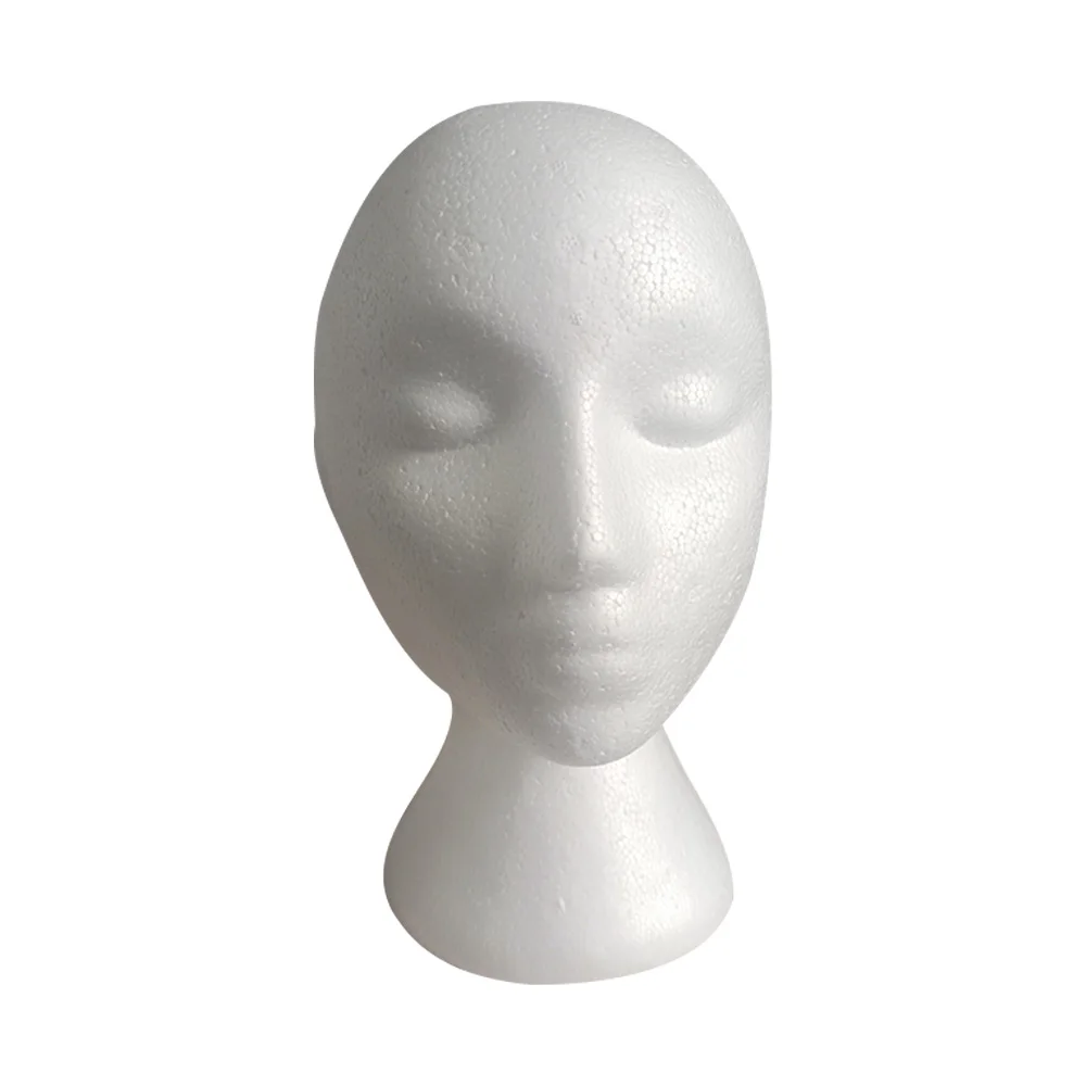 Model & Display Women's 10.2 Inch Styrofoam Foam Wig Head Mannequin Head Style 
