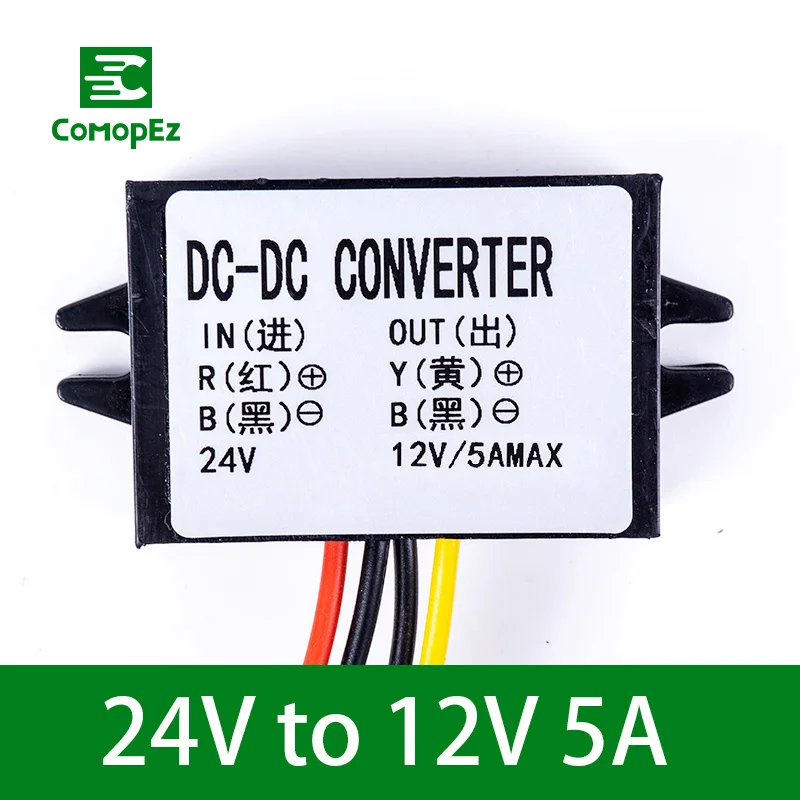 Работающего на постоянном токе 12 В в тока-dc преобразователь 24 В до 12 В 1.5A 2A 3A 5A 8A 10A 12A 15A 20A 30A 40A Бак понижающий стабилизатор Мощность DC преобразователь - Цвет: 24V to 12V 5A