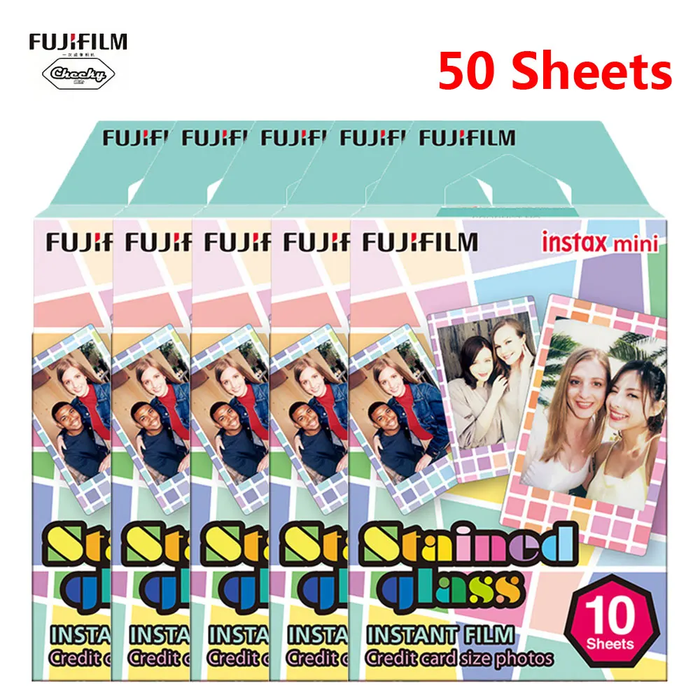 50 Sheets 10-60 листов Fujifilm мгновенная мини-пленка 9 8 7s 25 50s 9 90 камера Sp-2 принтер фотобумага Fuji Fujifilm instax mini 9 8 пленок - Цвет: 50 Sheets