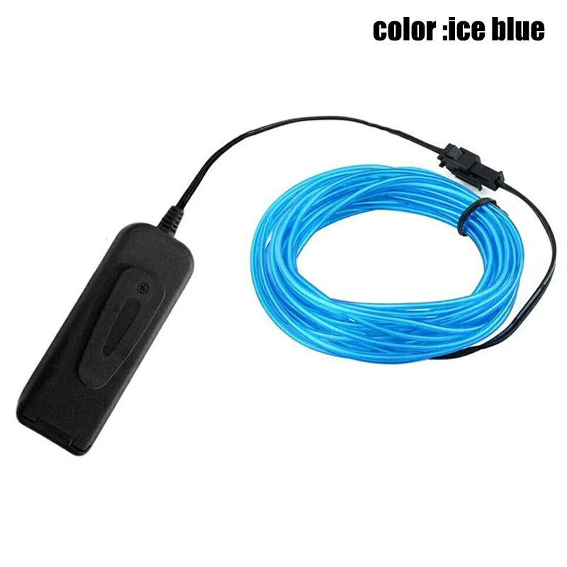 EL Wire неоновый RGB цветной светодиодный светильник, Набор фигурок для одежды TB, распродажа - Испускаемый цвет: Ice blue