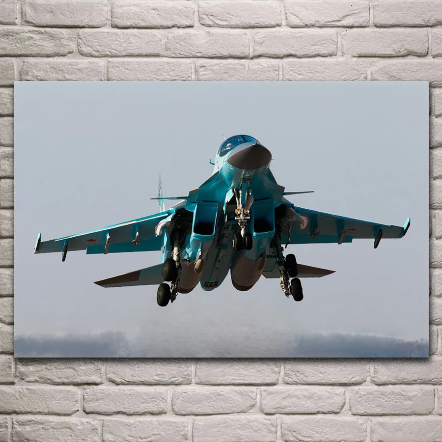 Самолет sukhoi su 34 самолет для гостиной домашний настенный художественный декор