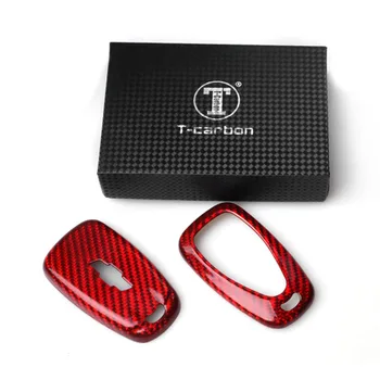 

For Chevy Camaro Malibu Cruze Car Real Carbon Fiber Style Remote Key Cover Red Shell Replacement Case