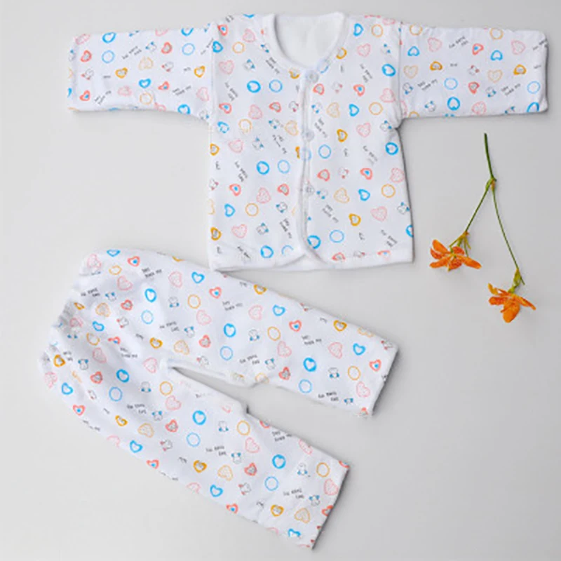 2pcs Infant Underwear Set Thermal Underwear Cotton Baby Autumn Winter Toddler Boys Girls 0-24M Newborn Clothing Suit