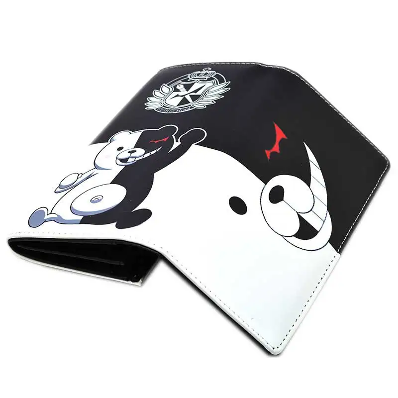

Anime Danganronpa: Trigger Happy Havoc Wallet Black and White Bear Projectile Wheel Dance Hope Peak Academy Anime Hand Wallet