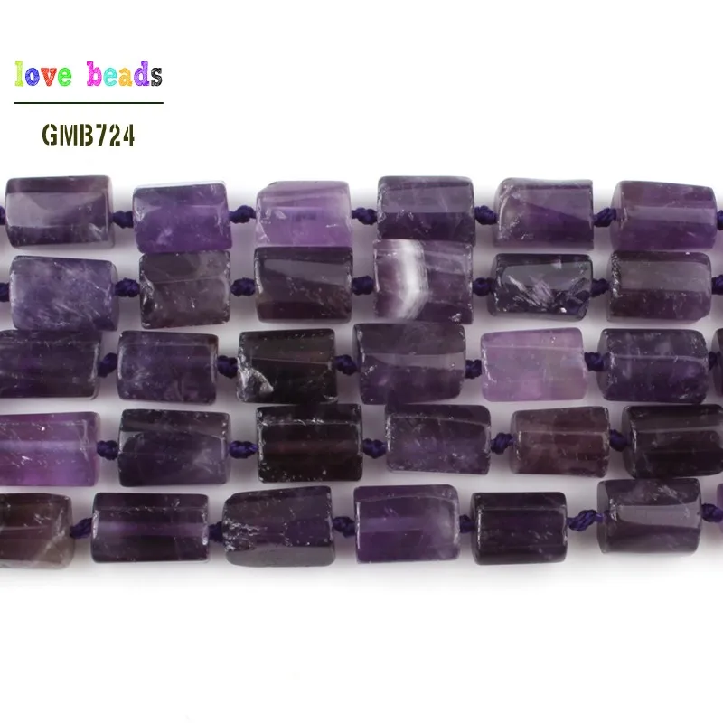 8x11mm Cylindrical Amethysts Diy Bracelets for Women jewellery Making necklace 7.5 Inch