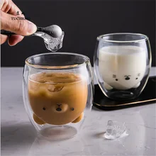 Beer-Glasses Coffee-Cup Innovative Christmas-Gift Panda-Bear Morning Double-Wall Lovely