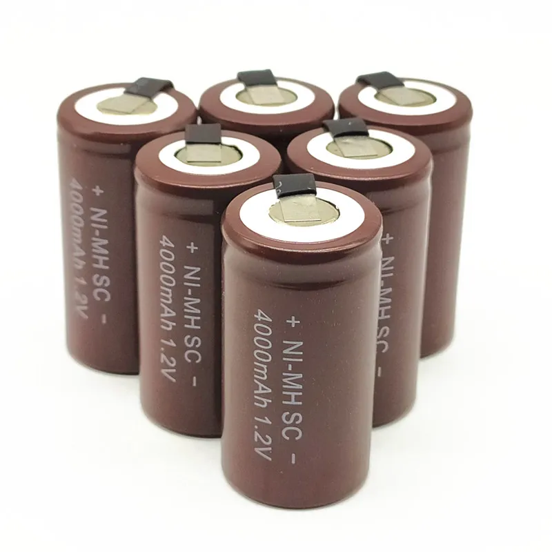 SC rechargeable battery sub battery SC Ni-MH battery with nickel 1.2V 4000mAh for Flashlight/emergency light Electric tool