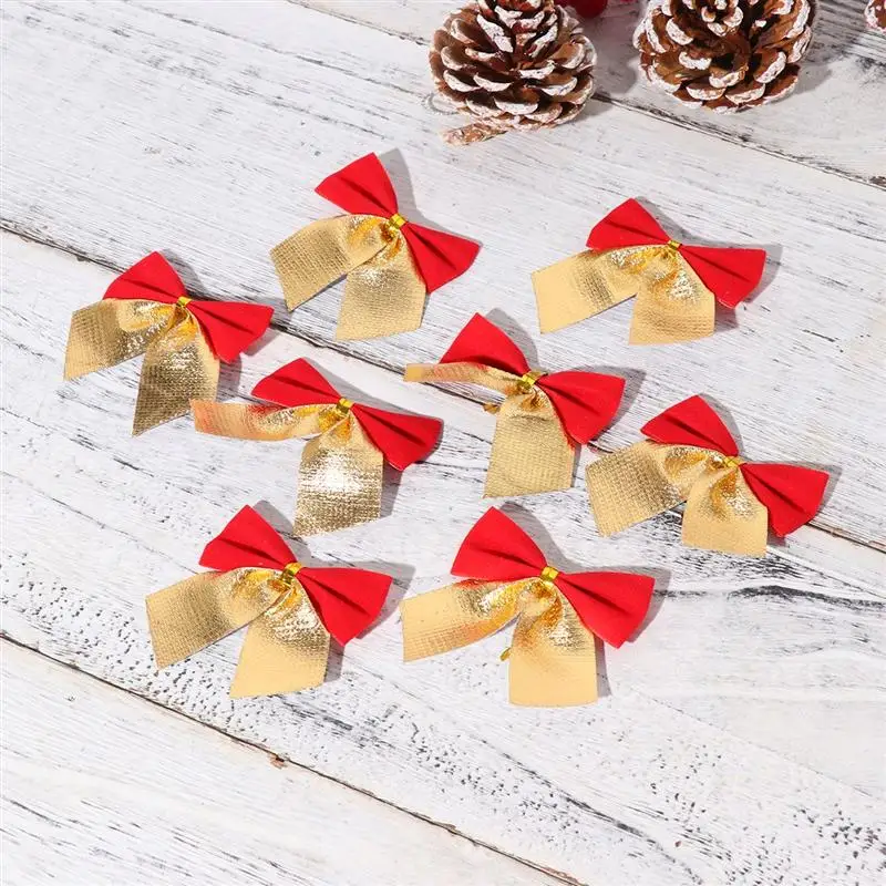 12 Pcs Festival Bow Decorations Christmas Tree Decrations Bowknot Cute Wedding Party Bowknot Ornaments