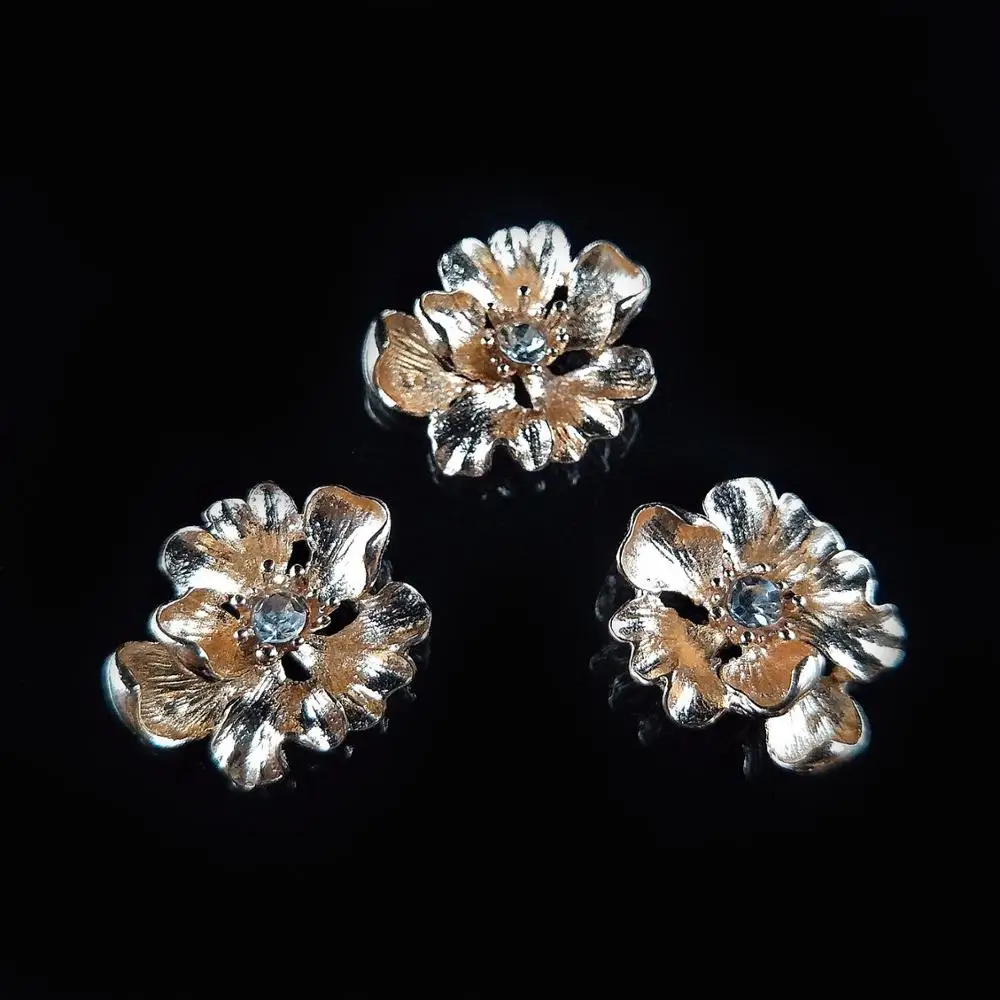 Новинка 100 года шт. пуговицы из сплава с цветами для самостоятельного