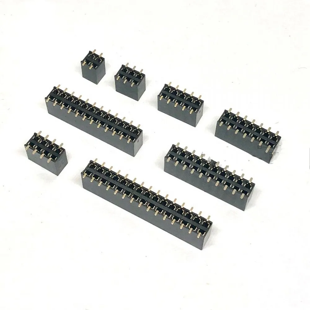 Placa Separatista Fêmea do Pwb da Fileira Dobro Encabeçamento do Pin Conector do Soquete Smt 2.54 mm 10 14 16 20 24 30 40pin 100 Peças