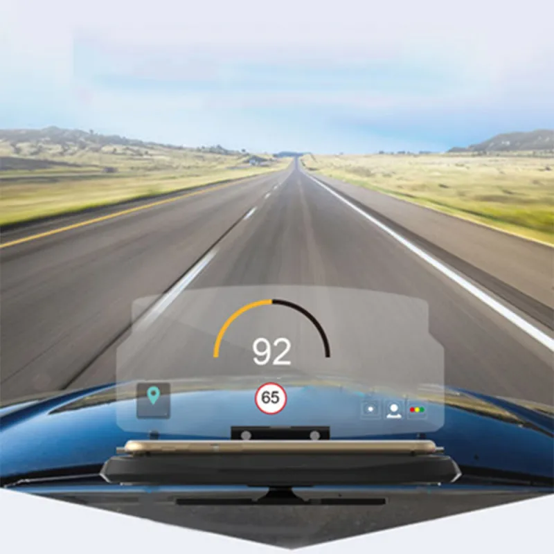 Автомобильный экран HUD, отражающая пленка, дисплей, gps навигация, проектор, подставка для телефона, держатель, комплект датчиков, приборные панели
