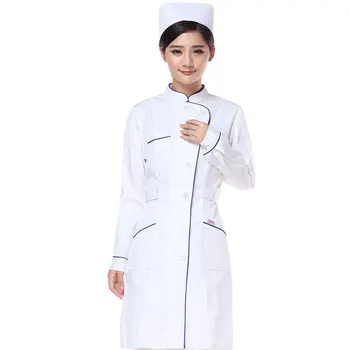 

Medical Uniforms Costume Work Wear Nurse Uniform for Women Pharmacy White Coat Doctor Female Hospital Work Wear