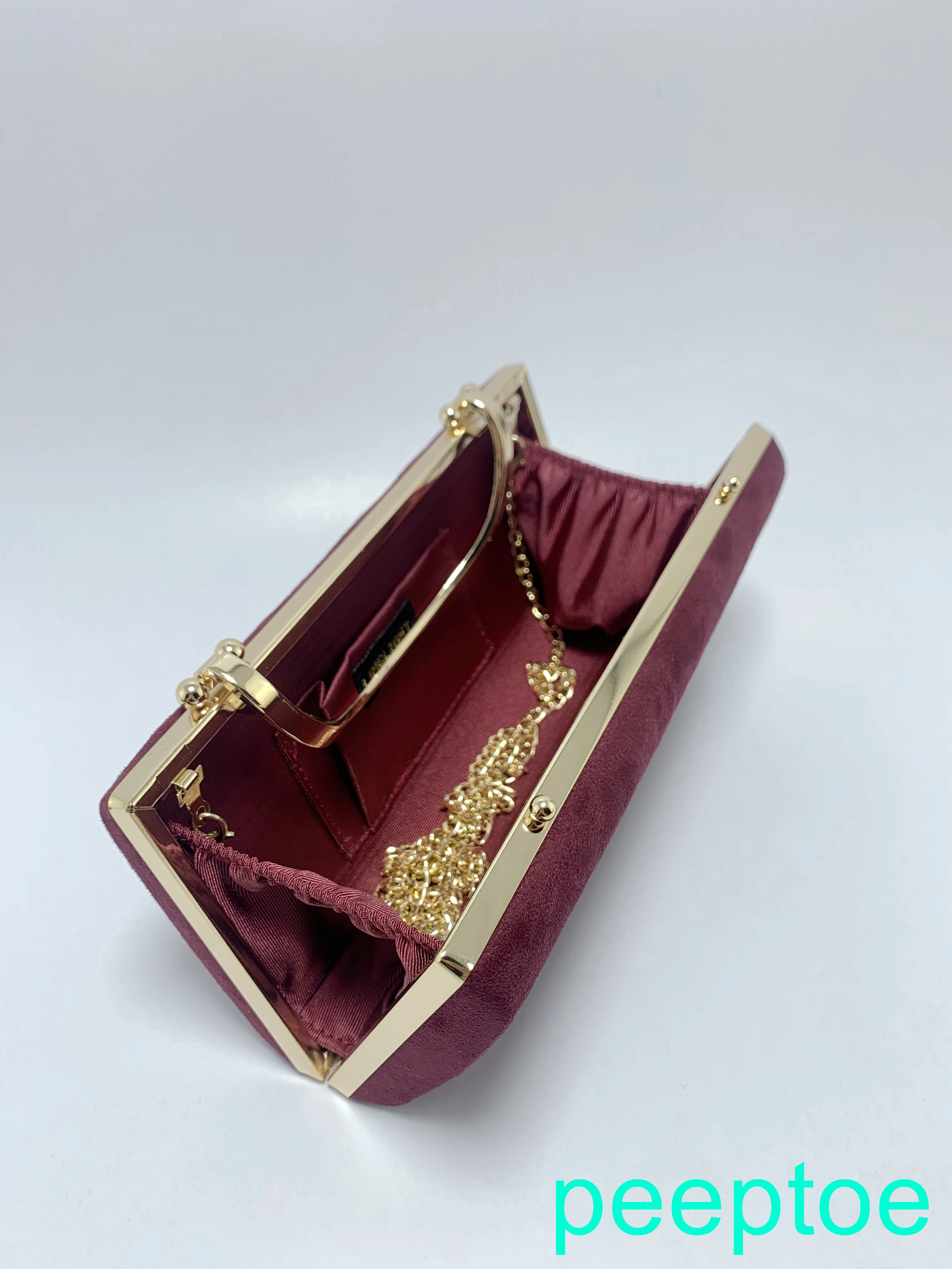 Purple Gold Velvet Hand Bag