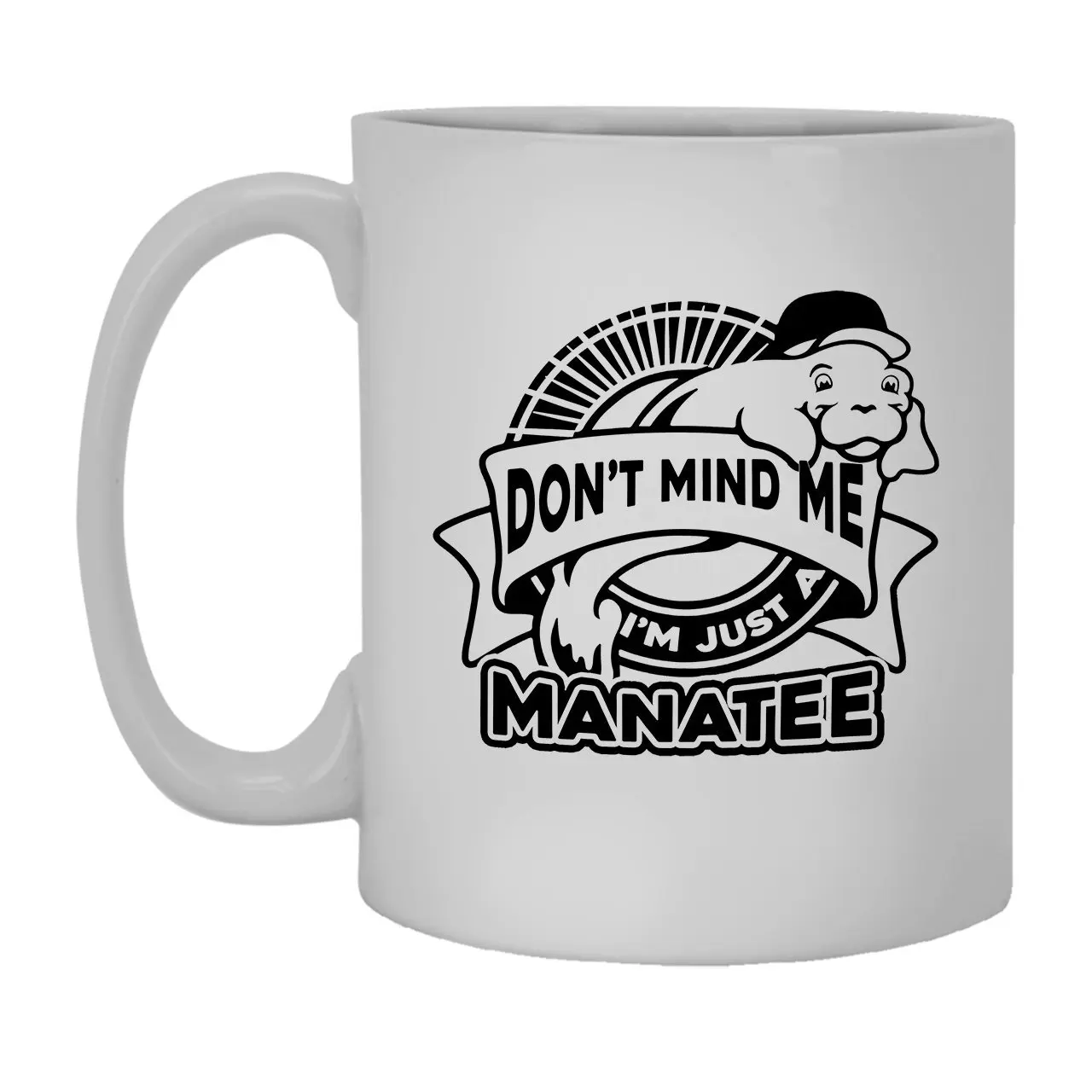 I'm A Manatee 10 унций кружка чашка животное забавная кофейная керамическая кружка - Цвет: p3