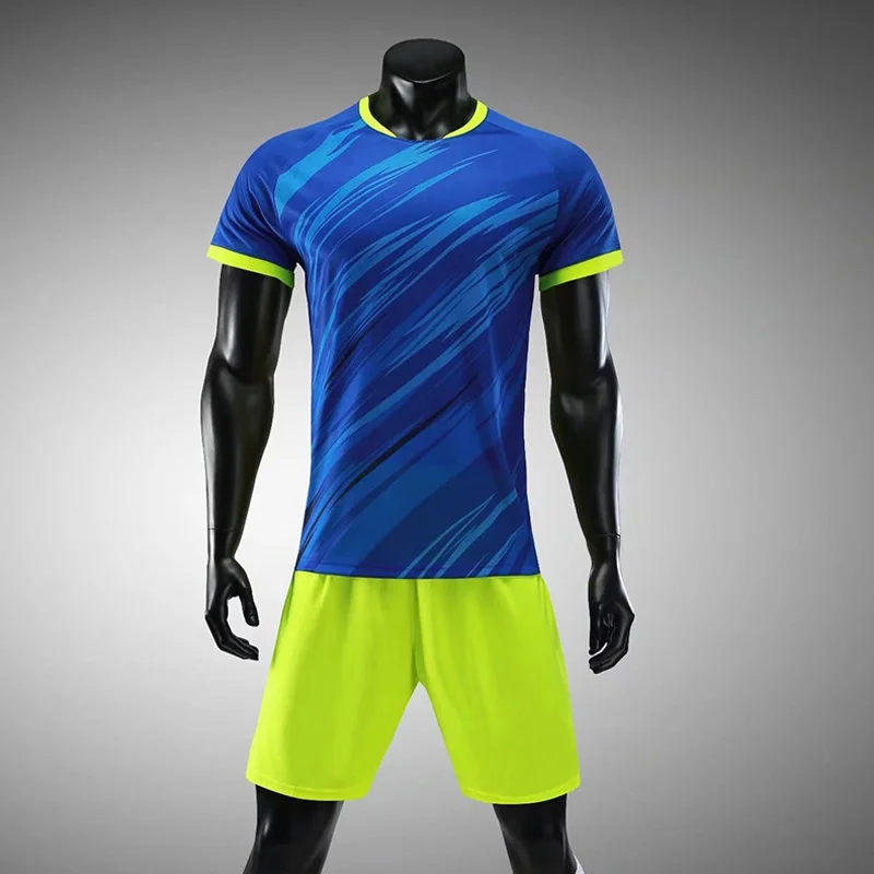 BHWYF новые футбольные майки Для мужчин и детей короткий рукав тренировочные костюмы набор форма Футбол трикотажного белья для маленьких мальчиков Футбол набор костюм команда - Цвет: Soccer Jerseys 4