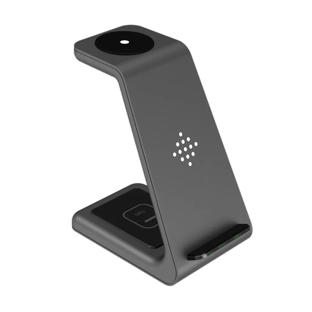 QI 10 Вт Быстрая зарядка 3 в 1 беспроводная зарядная станция для iPhone 11 Samsung Apple Watch 5 4