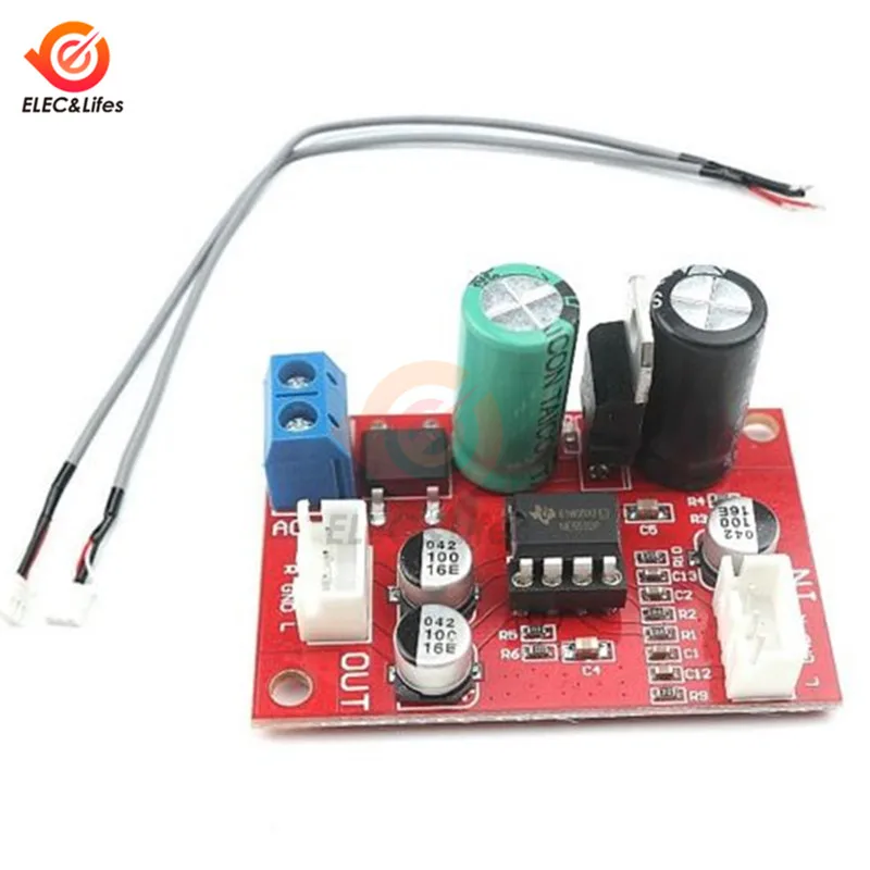 NE5532 мини усилитель плата AC/DC 12 В аудио преампер OP AMP модуль микрофон преусилитель
