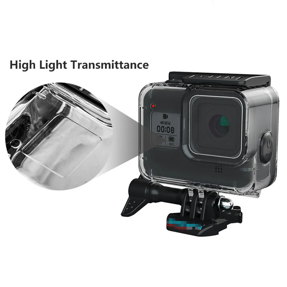 Для GoPro Hero 8 черный корпус камеры водонепроницаемый чехол защитный чехол IP68 водонепроницаемый корпус камеры для дайвинга