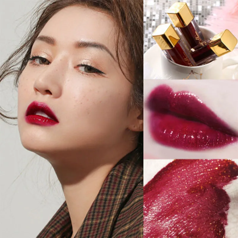 Mirror water light moistens and dyes lipstick and glazes not easy to fade waterproof and shimmering lip gloss makeup