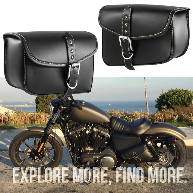 Motorcycle Swing Arm Bag Left Side Softail Sportster Chopper