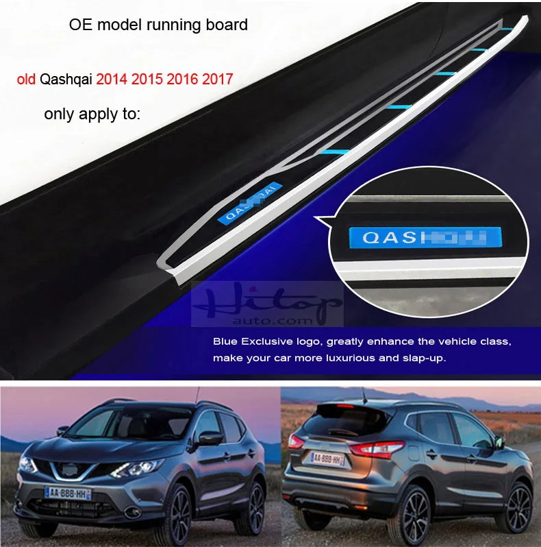 Not fit for Rouge Select for Nissan Rogue 2014-2018 Plastic Exterior Accessories Outer Rear Bumper Protector Plate Door Sill Plate Cover Trim 1PCS