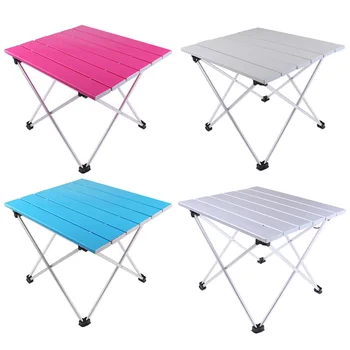

Outdoor Aluminium Foldable Picnic Camping Desk Table Ultralight Compact Size with Storage Pouch Indoor Outdoors Dinner Table