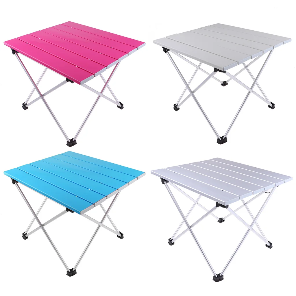  Outdoor Aluminium Foldable Picnic Camping Desk Table Ultralight Compact Size with Storage Pouch Ind