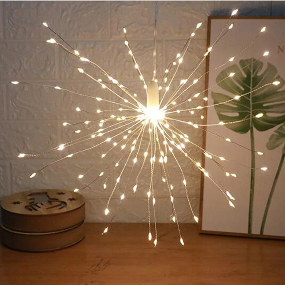 

Firework lamp led fairy copper wire lantern string lights string star light outdoor waterproof romantic decorative hanging lamp