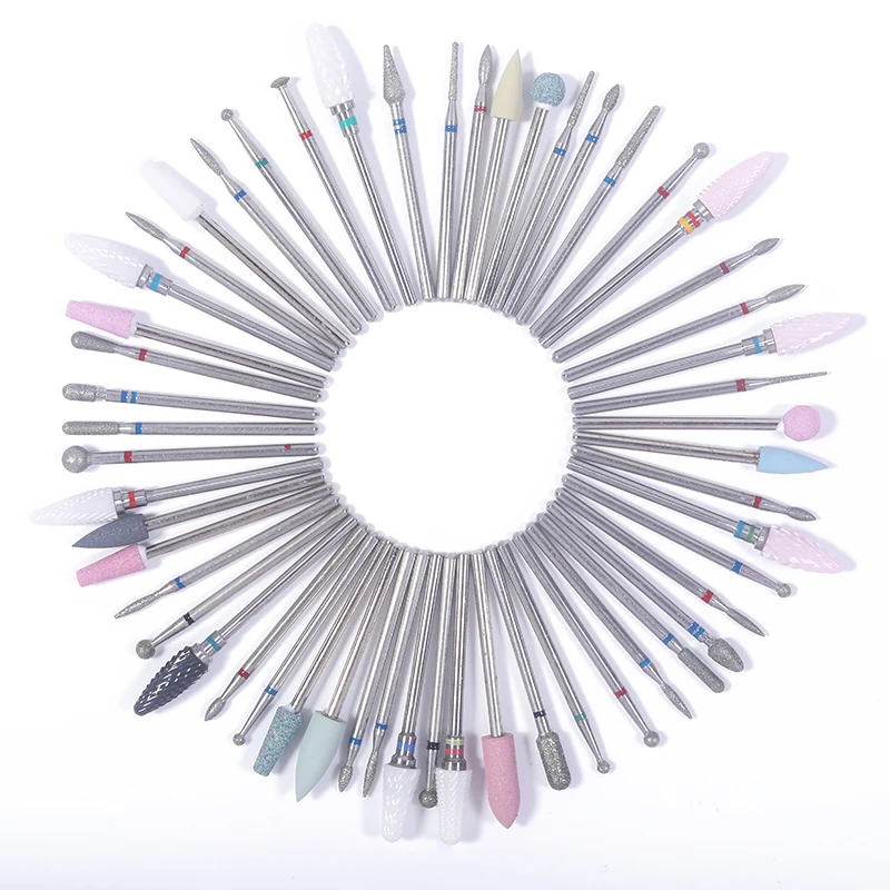  6 Pcs/Box Multi Size Ceramic Electric Nail Drill Set Machine Nail File Tool Bits Electric Cutter Sa