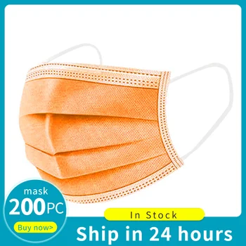 

10-200PC Solid Mask Disposable One time Face Masks Protective For Adults Classic Mascarillas Con Filtro Mascarilla Tela Masque
