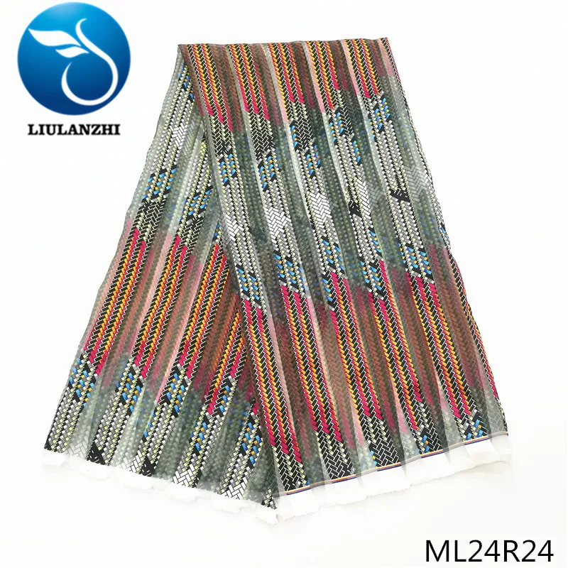 LIULANZHI нигерийская Анкара Лента ткань мягкие принты швейная ткань Tissu 5 ярдов африканская Лента ткань ML24R16-31