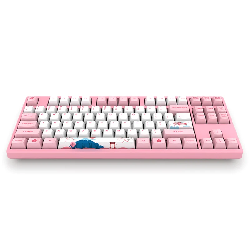Оригинальная игровая механическая клавиатура Akko 3087 с креплением на 87 клавиш Cherry Blossom 85% PBT usb type-C Проводная клавиатура для PC Gamer