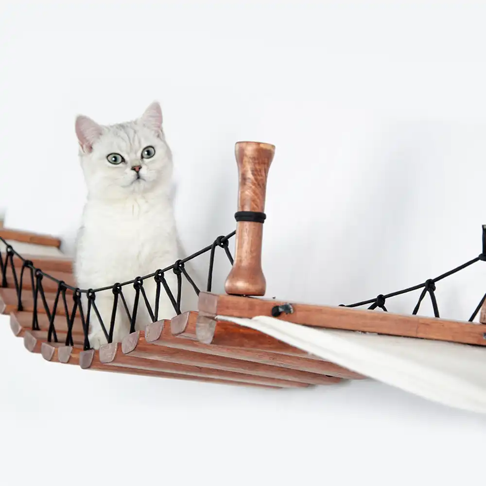 Pont En Bois A Cordes Pour Chat Tour De Maison Aire De Jeux Accessoires De Poste A Gratter Jouet Moderne Pour Chaton Meubles Pour Animaux De Compagnie Aliexpress