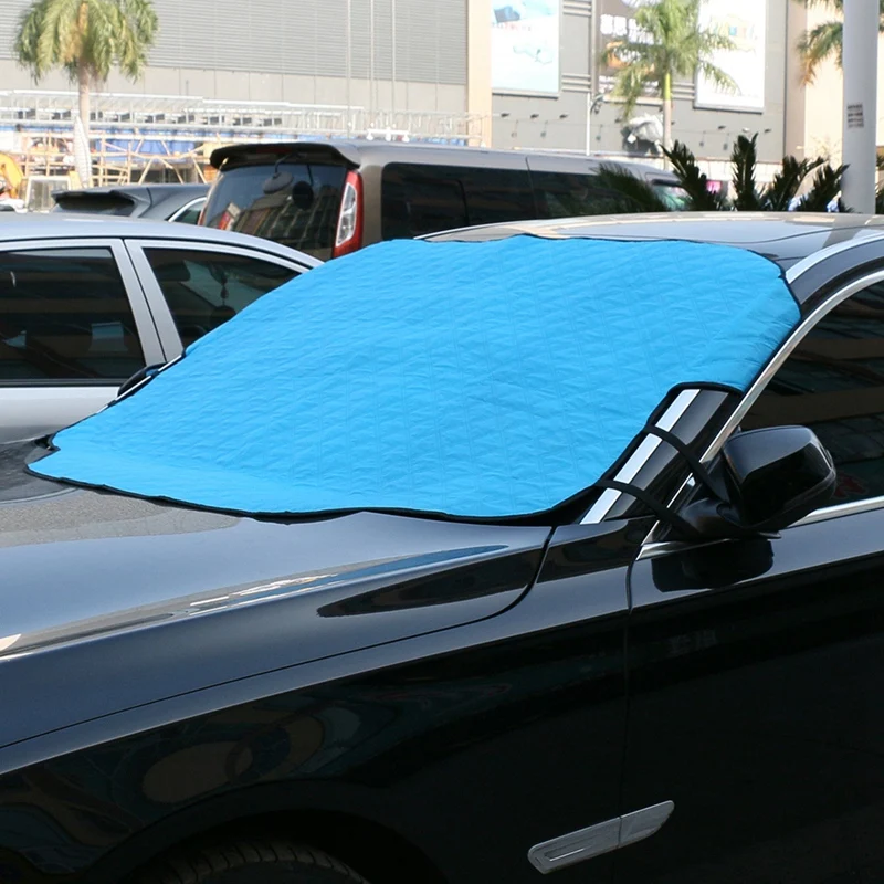 Лобовое стекло автомобиля снежного покрова, 193x126 см Мороз защитное ветровое стекло крышка, лобовое стекло снега льда крышка с 3 слоя защиты корпуса и уник