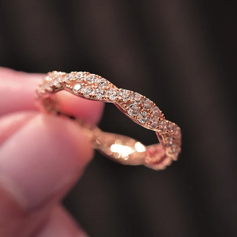 

New Arrival Women Silver Color Jewelry Bijoux Femme Cubic Zirconia Anillos Mujer Bizuteria Rings Full Size