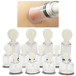 12pcs Hand Twisting Rotational Acupunture Vacuum Cupping Set Massage Moisture Absorber Anti Cellulite Body Massage Cupping Cup