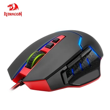 

Redragon INSPIRIT M907 USB Gaming Mouse Wired 14400 DPI 9 Buttons Ergonomic For Desktop Computer Programmable Mice Gamer LOL PC