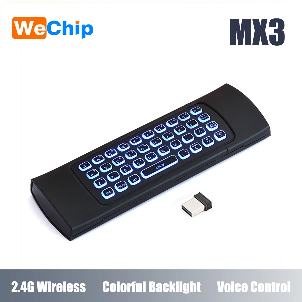 Смарт голосовое дистанционное управление MX3 2 4G RF Беспроводная клавиатура для